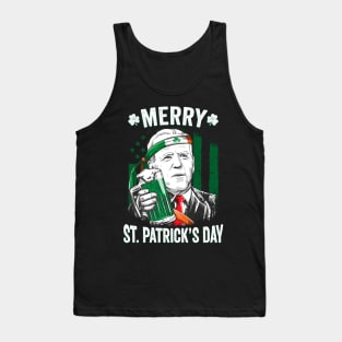 Funny Leprechaun Biden Merry St. Patrick's Day Tank Top